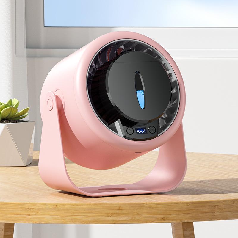 High-Power Wall-Mountable Desktop Fan with Type-C Charging & Digital Display