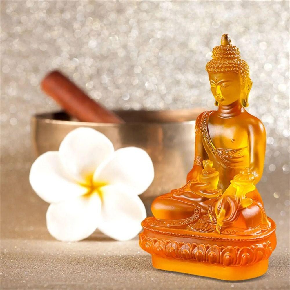 Resin Craft Medicine Buddha Statue Thai-style Pharmacist Buddhist Sculpture  Desktop