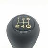 Black Leather 5-Speed Manual Aluminum Transmission Shifter Knob Car Accessories
