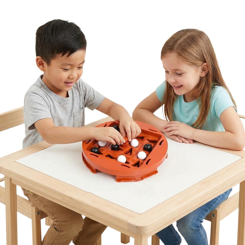 Orbital Logic Strategy Board Game Portable 2-Player Family Four In A Row Chess Game Fun Educational Toy for Adults Family