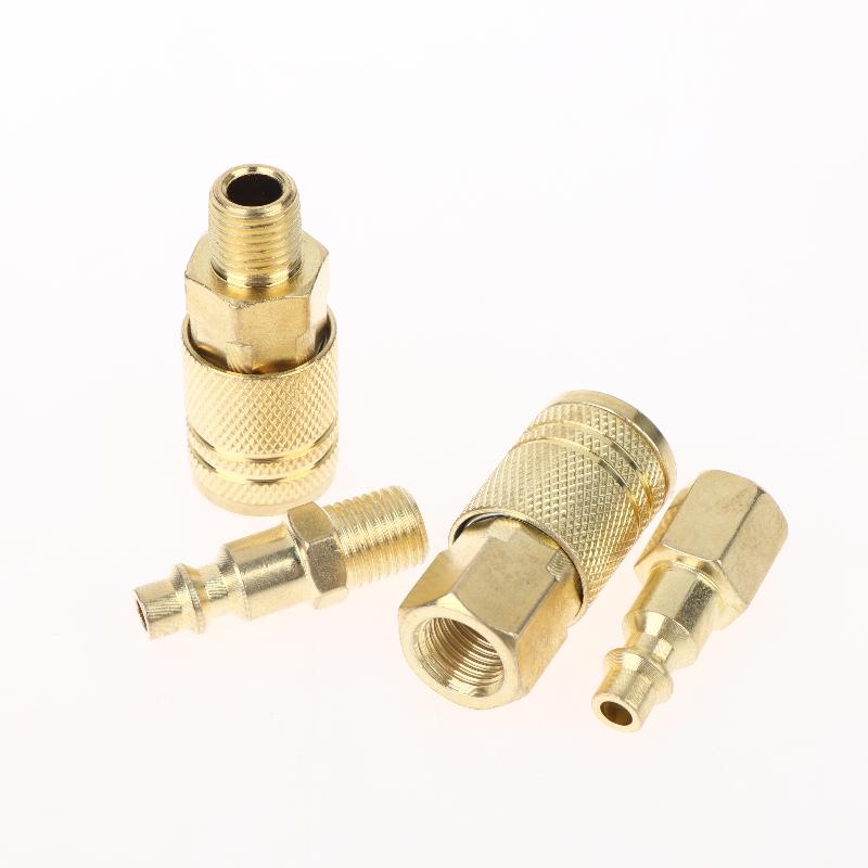 US Type Air Hose Quick Connect Plug & Coupler With 1/4 NPT Fitting Male Thread American Standard Pneumatic Accessories