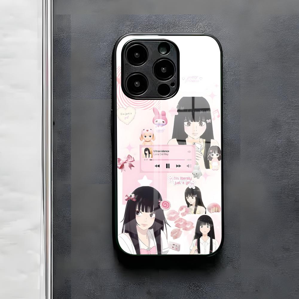 Sawako Phone Case For IPhone 17 Air 16 E Pro Max 15 14 13 Mini 12 Pro 11 Max Plus Black Glass Cover