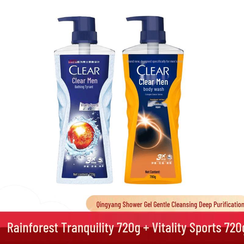 CLEAR Men s Shower Gel Duo Pack: Rainforest Serenity & Sport