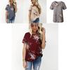 Elegante Sommer Damen Bluse Blumendruck Kurzarm Locker Lässige T-Shirt Tops