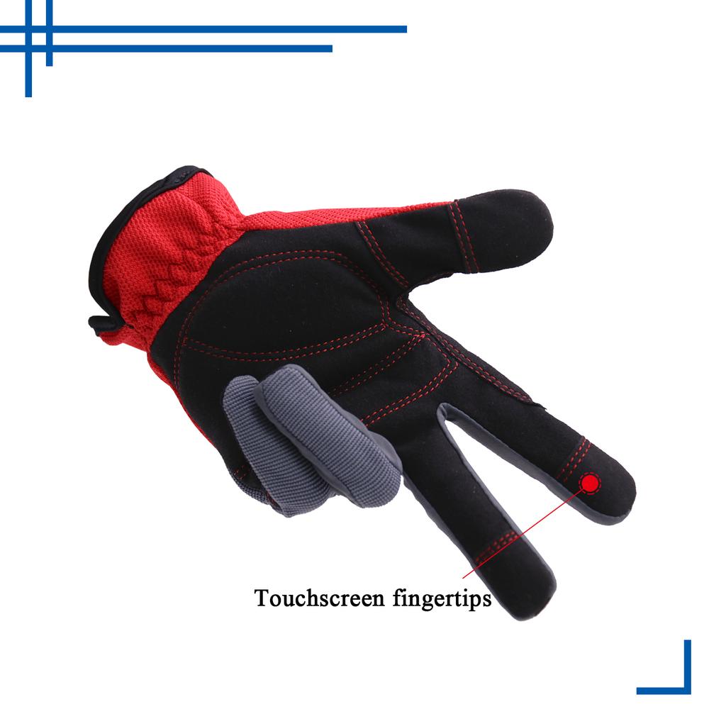 HANDLANDY Factory Light Duty Work Anti-silp Good Quality Anti-Vibration Touch Screen Mechanic Safety Work Gloves