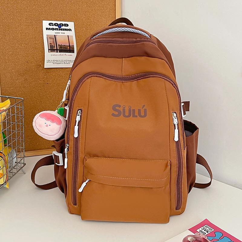 School Bag High Quality High Value Backpack Female High Capacity Junior High School Student Alphabet Backpack Male