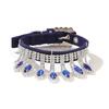Fashionable Comfortable Faux Leather Pet Dog Collar with Pendant for Teddy