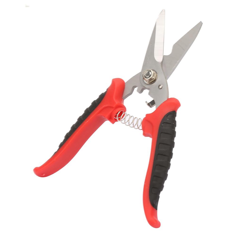 180mm Multifunction Scissors 3CR13 Steel Garden Tool Pruning Scissors  Electrician Tool