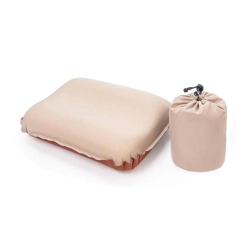 Self-Inflating Travel Pillow Lightweight Compressible Portable Outdoor Neck Pillow for Road Trips, Camping, Hiking & Flights