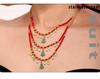 Ferris Wheel Enamel Christmas Zircon Tree Pendant Necklace - European & American Light Luxury Stainless Steel Jewelry