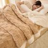 Fluffy Fleece Plaid Blanket Winter Thicken Blankets Duvet Cover Double Sided Sofa Bed Cover Soft Warm Throw Bedspread Bedroom