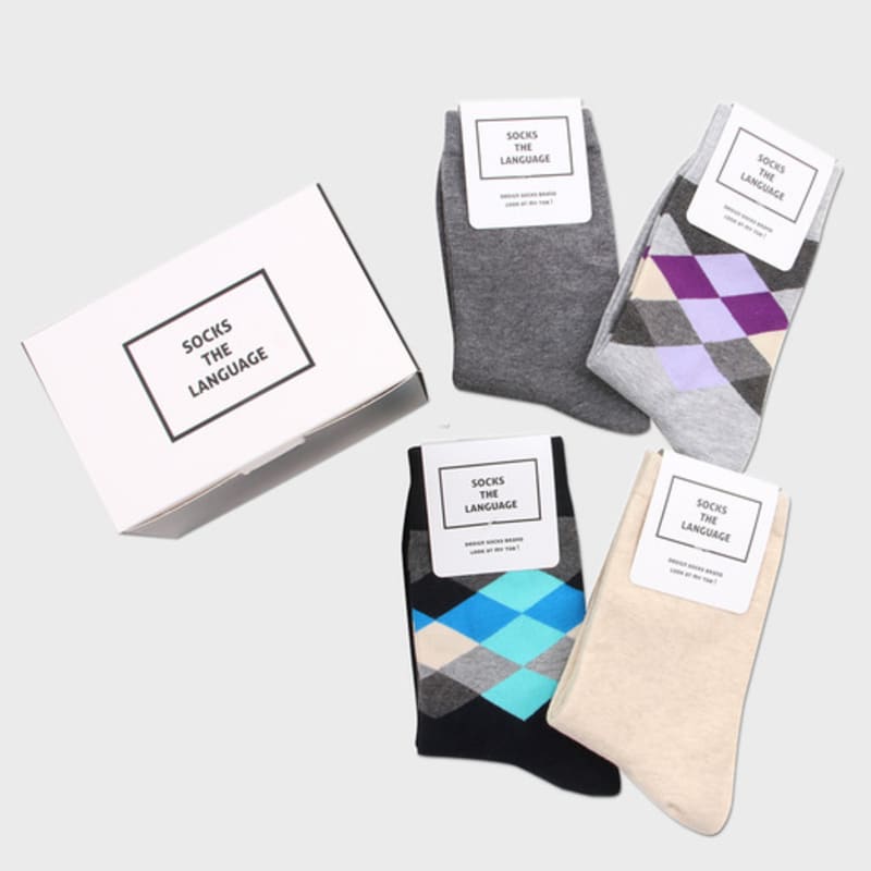 

НОСКИ ЯЗЫК Я могу это сделать (Набор из 4 пар носков) FREE