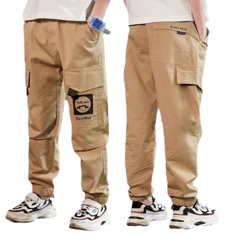 Spring Autumn Boys Pants Casual Pattern Long Style Trousers for Kids Teenage Children Sport Clothes
