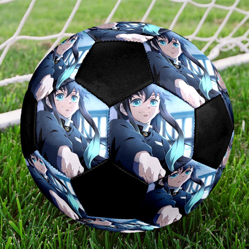 Soccer Ball Colorful Machine Stitched PVC Size 5 Team Training Competition Ready Durable High-Bounce Cool Sports Gift