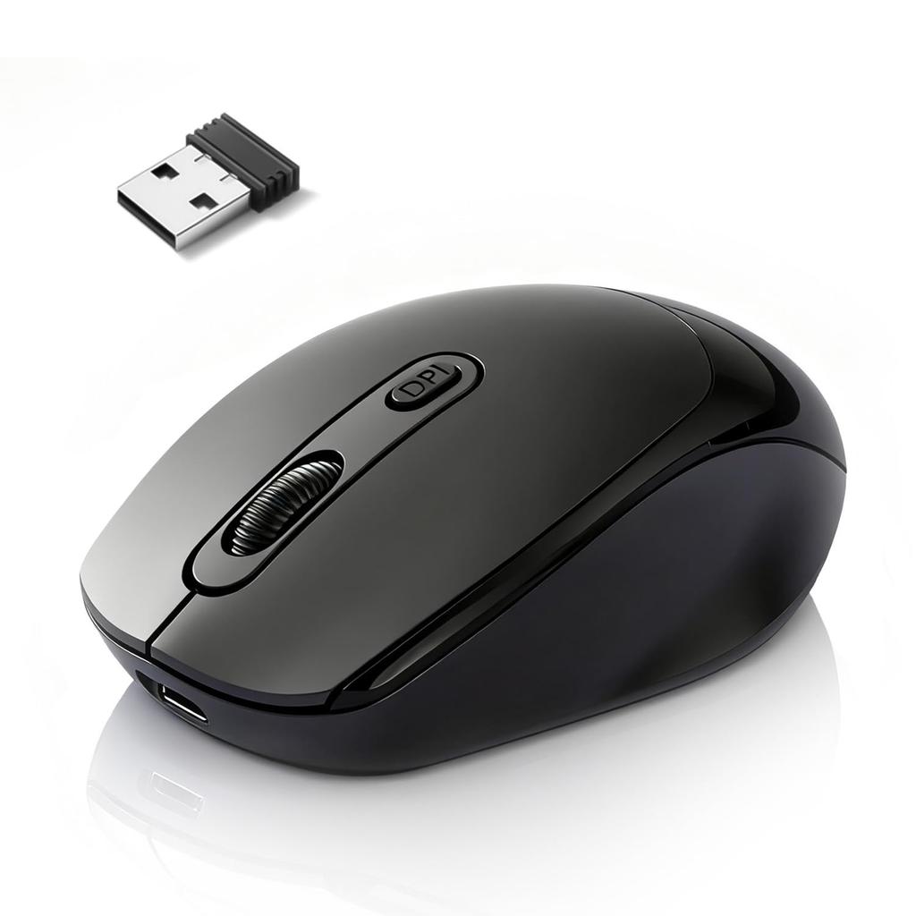 ZKBBA Wireless Bluetooth Instant DPI High High Easy Compatible with and MacBook 2.4GHz Mouse, Quiet, Connection, 3-Level Switching, Type-C
