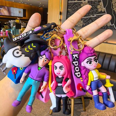 Kpop Demon Hunter Keychain Huntrix Keyring Backpack Hanging Keychain Party Accessories Huntrix Fans Party Favor Gifts