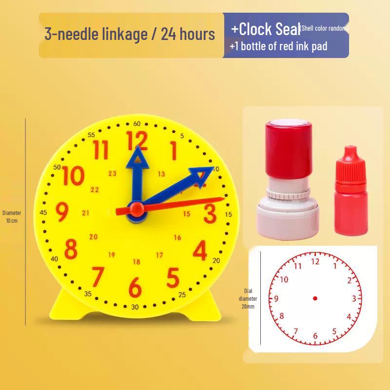 Montessori Math Clock for Kids: Time Recognition Teaching Aids for First Grade Learning