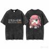 Unisex Vintage Washed Crew Neck Short Sleeve T-shirt Printed with Nakano Nino Anime Graphic from The Quintessential Quintuplets T-shirt