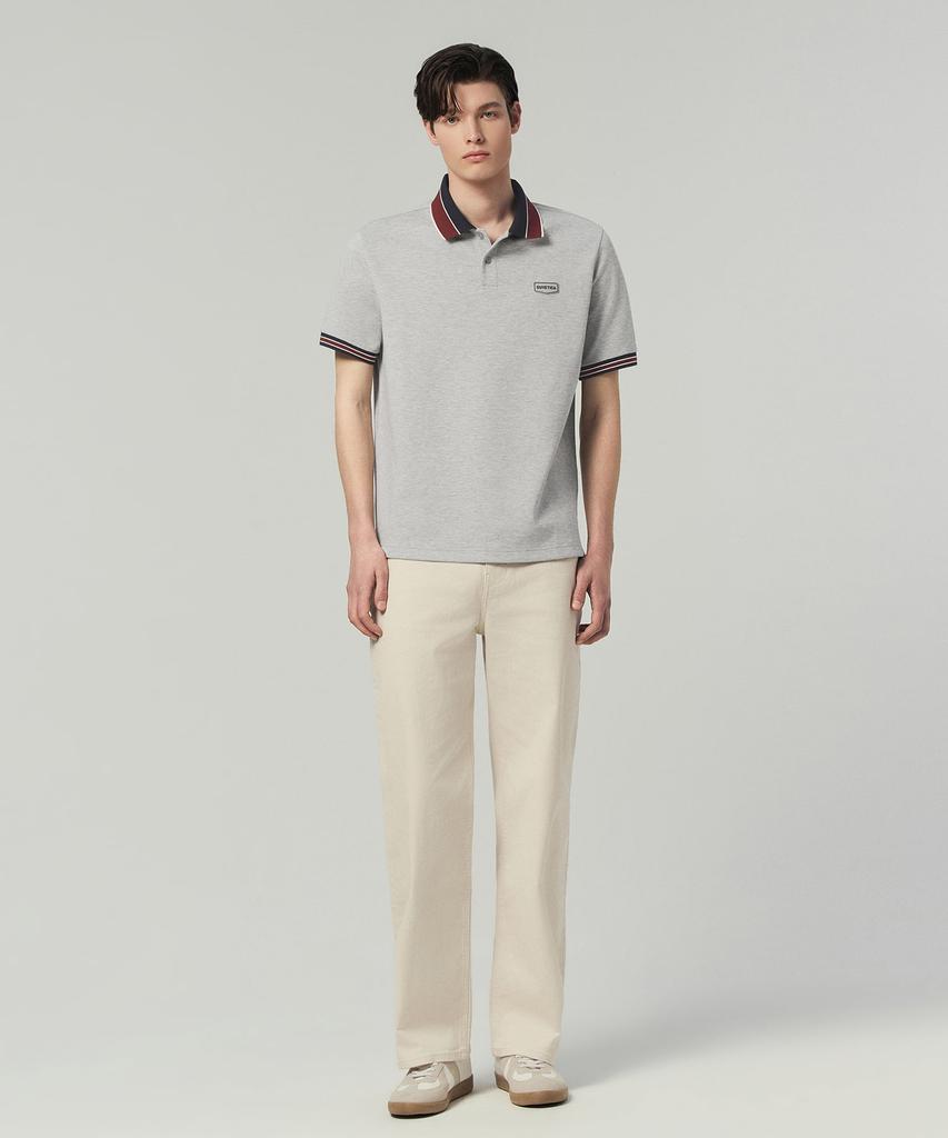 DUVETICA Rende (Melange Gray) (Men'S Short-Sleeve Polo Shirt)