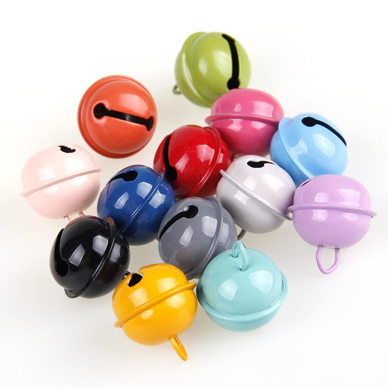 6/12/18pcs Painted Color Bells Beads Round Mini Bell Ornaments for Jewlery Making DIY Bracelet Necklace Earrings Decor Accessory