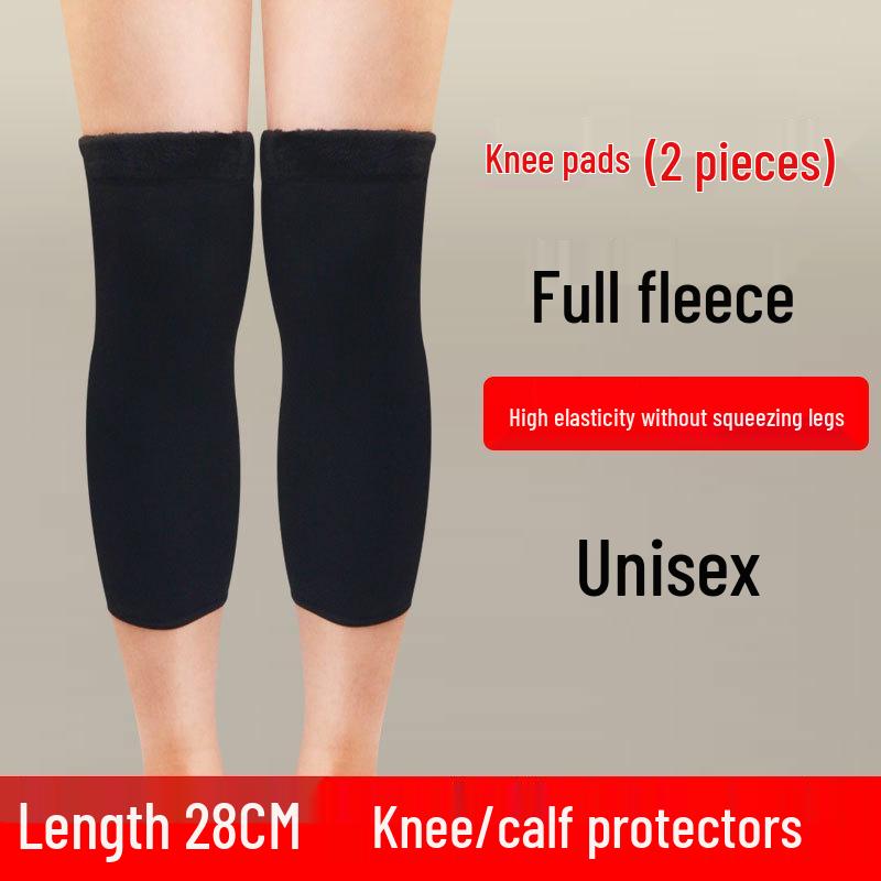 "Thick Velvet Knee Pads for Warmth & Protection – Unisex, Ideal for Elderly, Autumn & Winter Cycling"