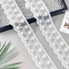 White Handmade Beads Wavy Barcode Clothing Cuffs Skirt Window Accessories Hair Accessories Lace Accessories
