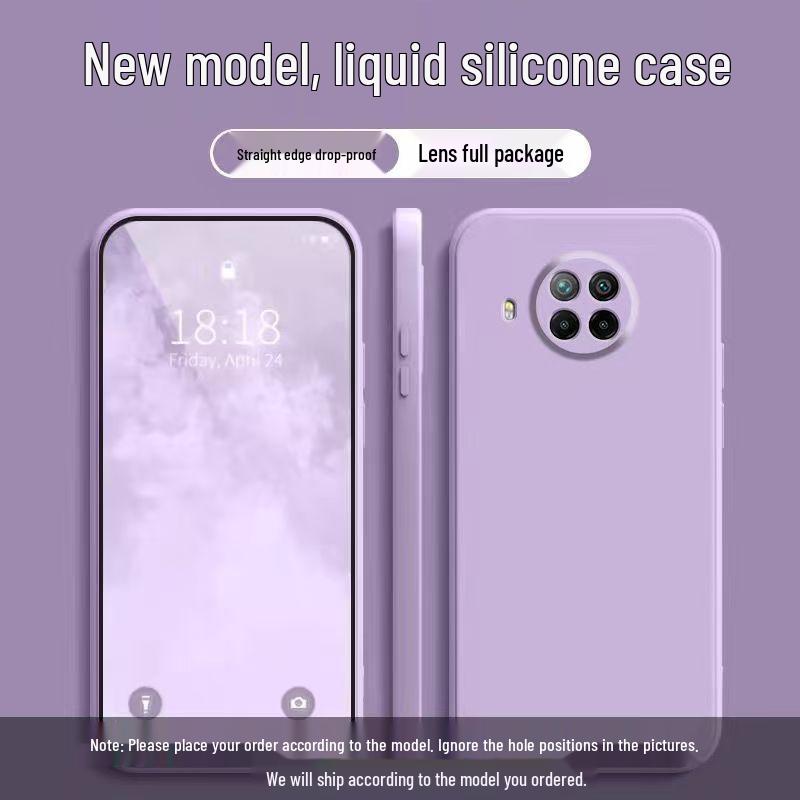 Redmi Note 9 Pro Liquid Silicone Plain Color Case - Full Coverage, Anti-Fall, Soft Shell