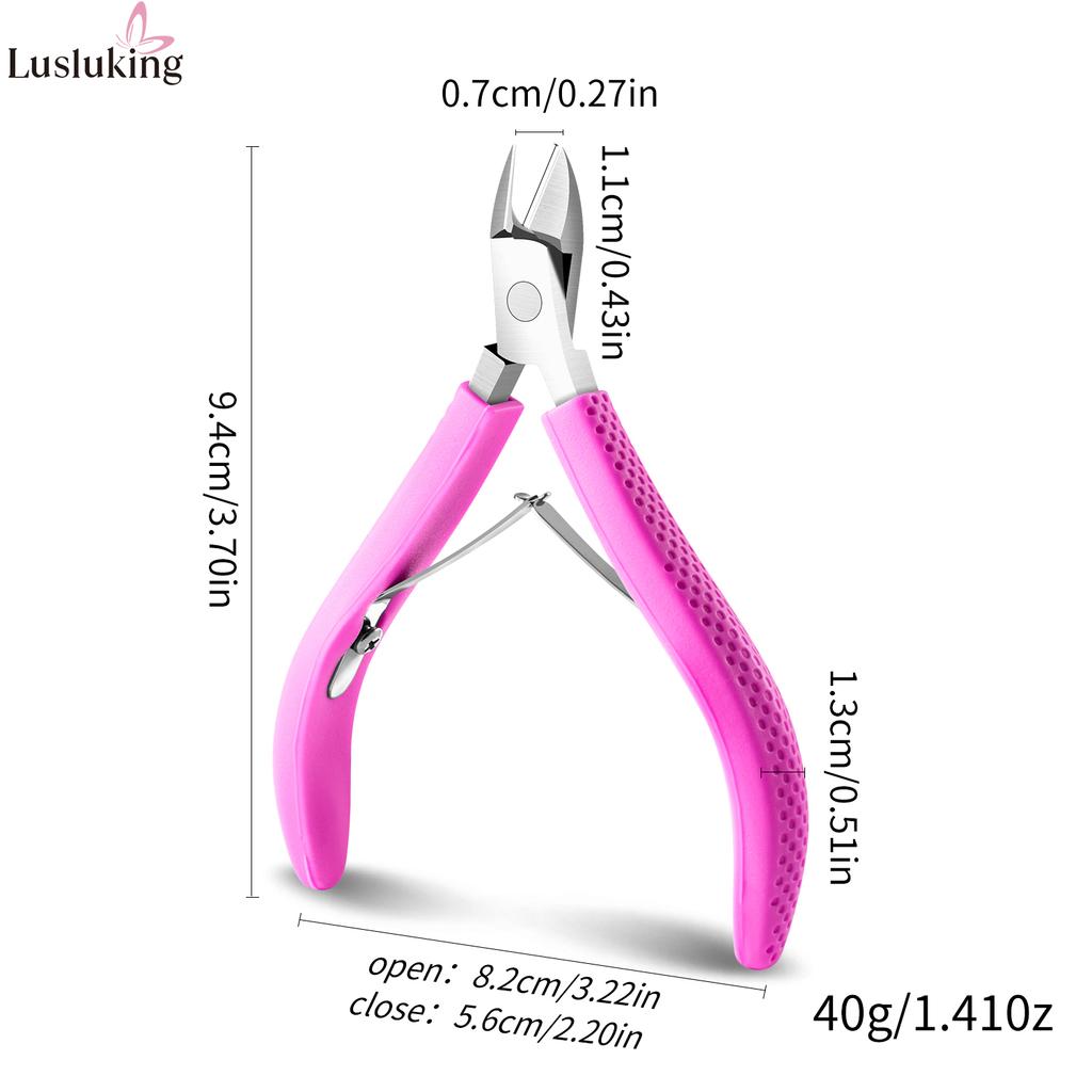 New Nail Cuticle Scissors Manicure Remover Dead Skin Nippers Stainless Steel Cuticle Cutters Fingernail Clipper Silicone Handle