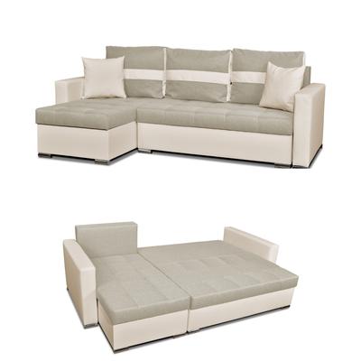 Figo Corner Sofa Bed with Sleeping Function, Corner Sofa, Family Furniture, Beige