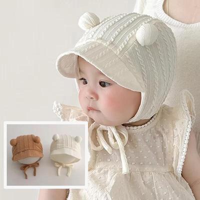 Baby Hat Solid Color Cute Newborn Infant Ear Protection Cap Spring Autumn Windproof Warm Toddler Boy Girl Earmuffs Beanie Bonnet