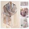 Korean Atmosphere Scarf for Women's New Spring and Summer Style Mulberry Silk Screen Printed Shawl Gift for Elders