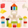 Box Wooden Colorful Large Building Blocks Early Learning Educational Toy Kids