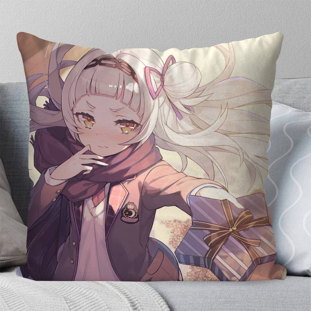 Murasaki Shion Anime Hhololive Pillow Case Fashion Square Pillowcase Bedroom Sofa Room Ins Decoration Leisure