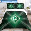 3-teiliges Werder Bremen Fußball Bettwäsche-Set 2D-Druck (Enthält 1 Bettbezug + 2 Kissenbezüge Ohne Füllung), Schlafzimmerdekoration, Ventilatorgeschenk