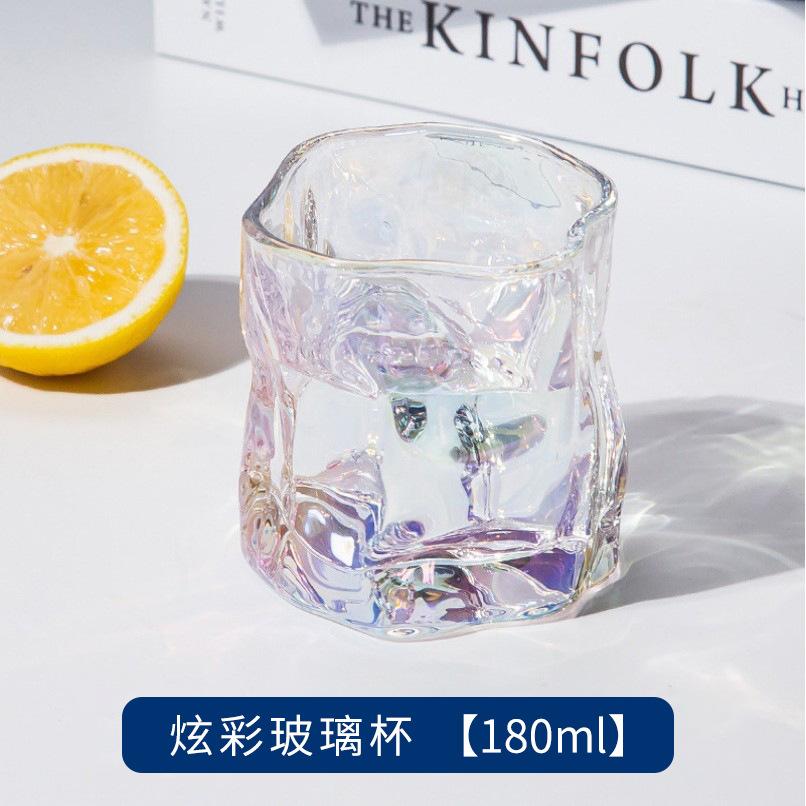 Unique Whisky Glass Irregular Transparent Glass Wine Cup Drinking Glasses for Home Summer Beverage Cup Kitchenware