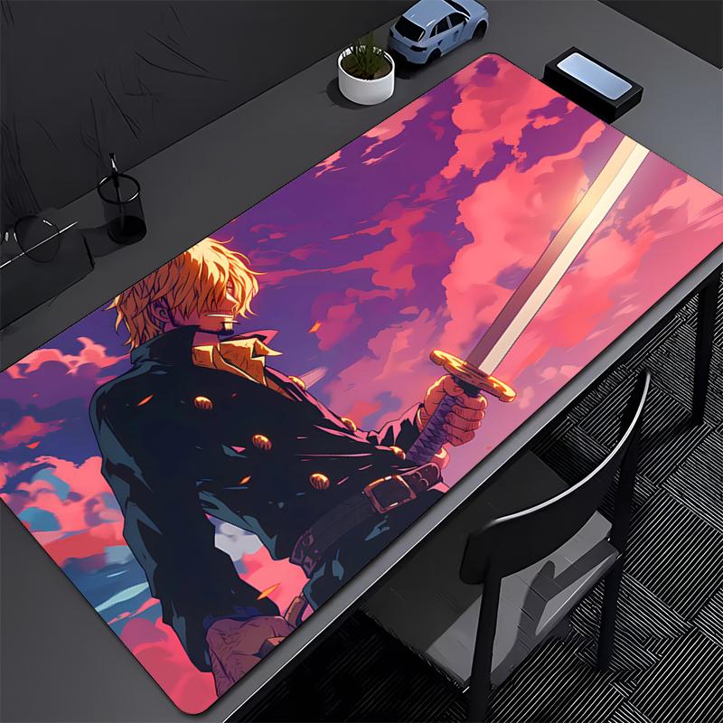 ONE PIECE Sanji Large Mousepad Computer Game Mouse Pad Gaming Accessories NonSlip Printing Deskmat Keyboard Pad PC game Mousepad
