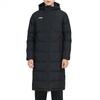 Li Ning Side Split Warm Solid Color Long Hooded Cotton Coat Men Coats Black AFMT025-1