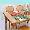 Festive Christmas Placemats With Santa And Snowflakes Red Green Checkered Design For Holiday Celebrations