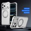 360° drehbarer magnetischer Ständer Aluminiumlegierung Mecha-Hülle für iPhone 18 Pro Max 17 16 15 für Magsafe Metall-Objektiv Schiebeabdeckung