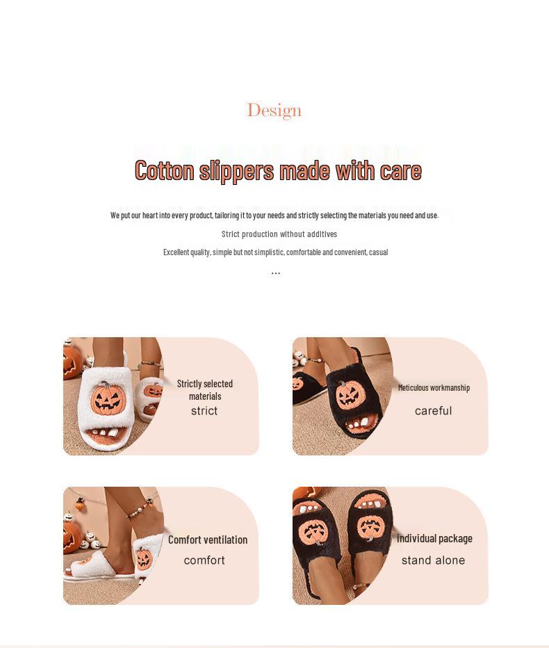 New Cute Cartoon Non-Slip Indoor Cotton Couple Slippers for Men and Women