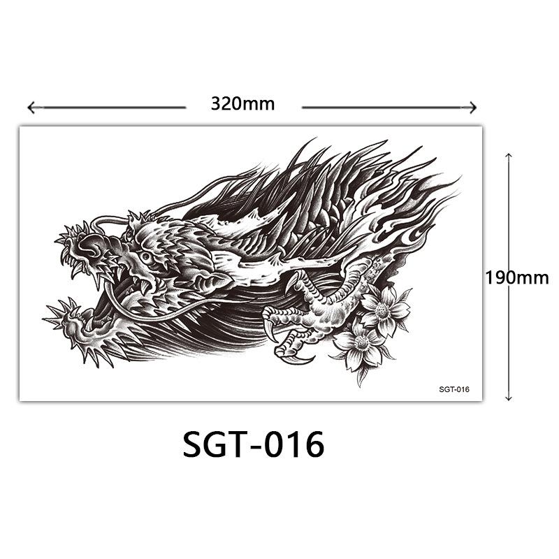 Flower Chest Tattoo Sticker, Chest Tattoo Sticker, Color Half Nail Large Picture Tattoo Sticker