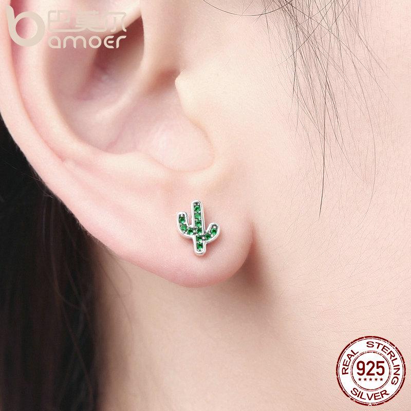 BAMOER 925 Sterling Silber schillernde grne Kaktus Kristall Ohrstecker fr  Frauen gnstig kaufen  Preis, kostenloser Versand, echte Bewertungen mit  Fotos  Joom