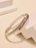 Snake Tails Shape Stainless Steel Bracelet Bangles For Women 18k Gold Plated With Shiny Zircon Luxury Women's Bracelets Bangle
