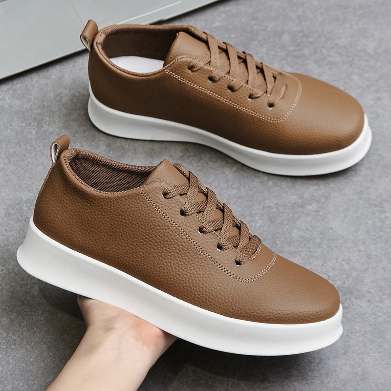 

Men Roung Toe Thick-sole Comfy Outdoor Sneakers Height Increaseing Casual Shoes Walking Shoes Youth Boy Trend Skateboard Shoes 45 дубильна кора