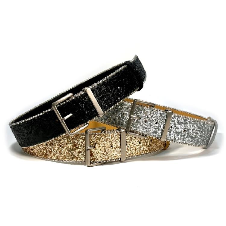 Blingbling Pin Buckle Waist Belt for Women Sequined Belt All Matching Wide Belt Shimmering Belt for Party Wear Dresses