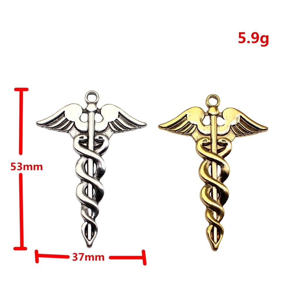 Cobra Snake Charms Antique Bronze Silver Pendants For DIY Bracelet Necklace Jewelry