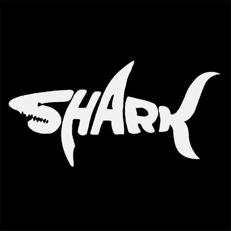 

2Pcs SHARK Night Reflective Stickers, Waterproof And Sunscreen, Wear-Resistant And Scratch Resistant, For Various Car Models білий