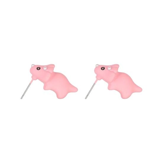 1 Pair Cartoon Animal Bite Earrings Multi Shapes Shark Hippo Dinosaur Whale Resin 3D Biting Ears Stud Earrings Christmas Jewelry Gifts