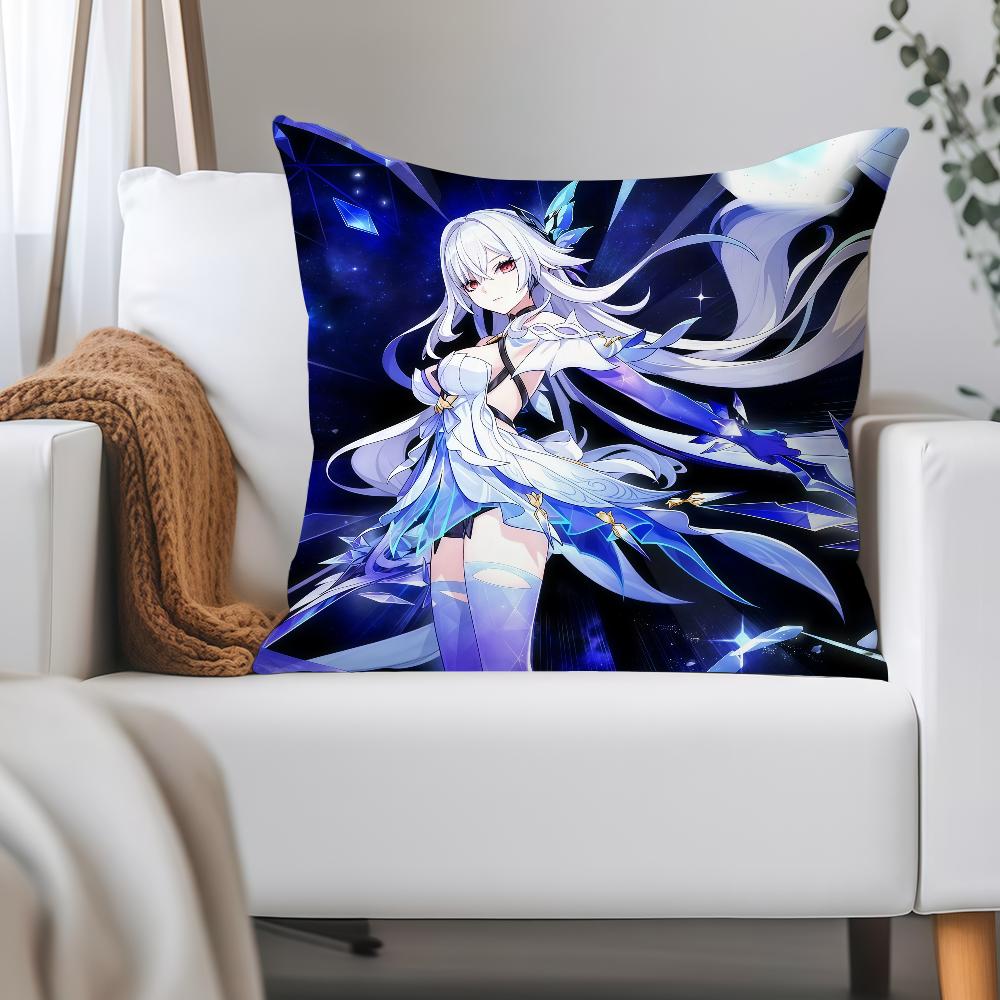 Genshin Impact Skirk Pillow Case Applicable Space For Guest Rooms Interiors Cars Office House Decoration