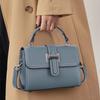 Aidrani 2025 Commuter Litchi Grain High-end Small Shoulder Bag Leather Women's Shoulder Handbag Buckle Black Small Square Bag